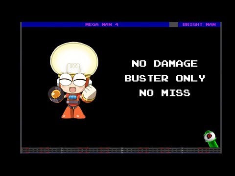 Mega Man 4 - Bright Man (Buster Only, No Miss, No Damage)