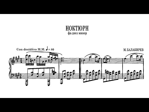 Mily Balakirev: Nocturne in F-sharp minor