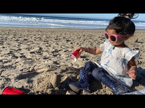 Baby playing / beach days / cute baby playing with sand / cute baby playing at beach