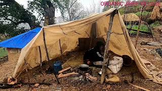 Himalayan daily eating organic food sisno and dhido cooking rainy time