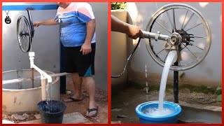 משאבת מים קלה ונוחה לביצוע עצמי מ-PVC ואופניים | הנדסה ביתית | מאת @OficinaGaragem