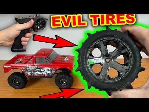 Extreme tires on RC Swamp truck