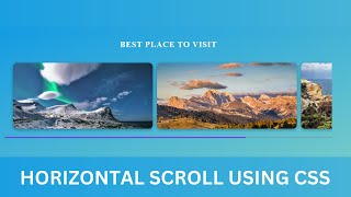 Create Horizontal Scroll of Items Using CSS | How to Scroll items horizontally in HTML and CSS