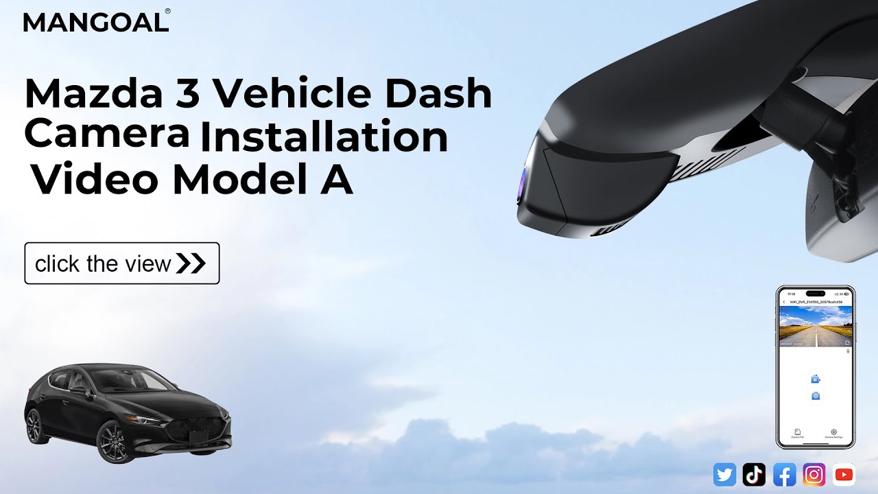 Mazda 3 2019-2023 Not suitable for 2024 Model-A Mangoal Dash Camera 041A Installation