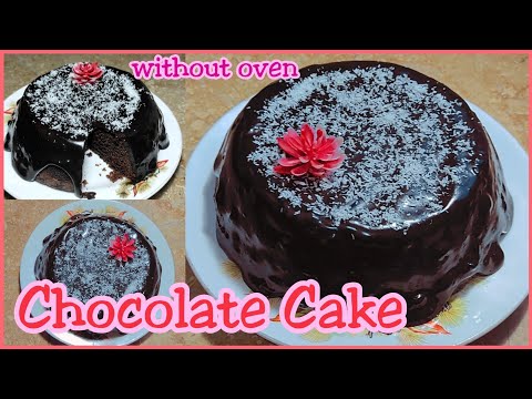 Chocolate Moist Cake with ganache by Ezza Tahir || superb moist cake without oven
