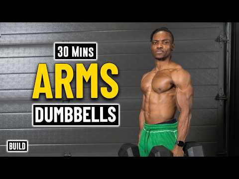 30 Minute Dumbbell Workout For Bigger Biceps & Triceps! | Build 25