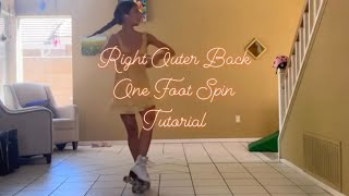 Right Outer Back One Foot Spin Tutorial On Roller Skates: