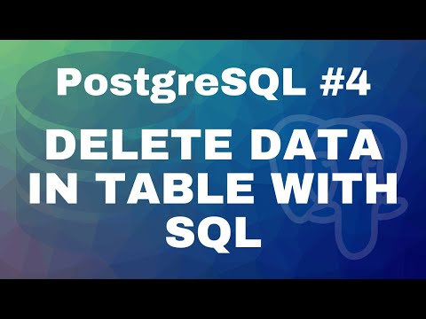 Postgresql Tutorial 4 Delete Data In Table With Sql