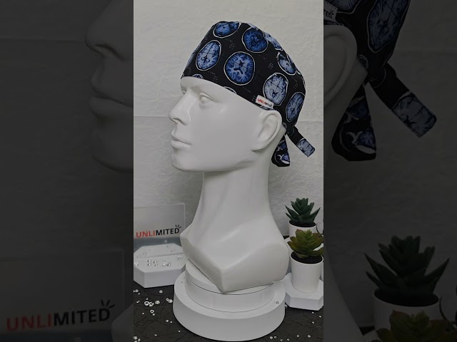 قبعة رأس جراحية بتصميم أشعة الدماغ – Scrub Cap Bra...