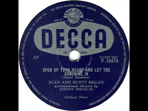 UK New Entry 1955 (54) Joan & Rusty Rusty Regan - Open Up Your Heart And Let The Sunshine In