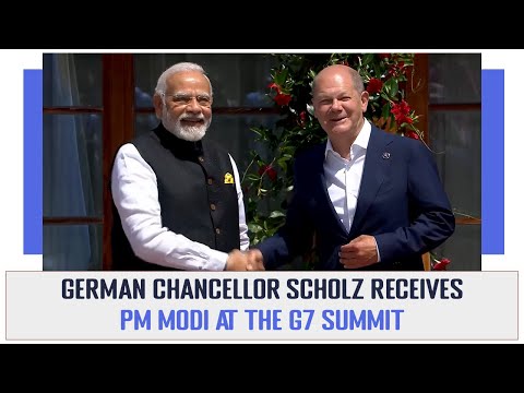 German Chancellor Scholz Receives PM Modi At The G7 Summit l PMO
