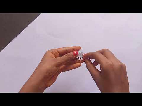 How to make mini flower with paper easy/craft with punch machine