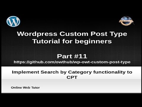 Wordpress Custom Post Type Tutorial for beginners from scratch Part 11 | Filter By Category to CPT