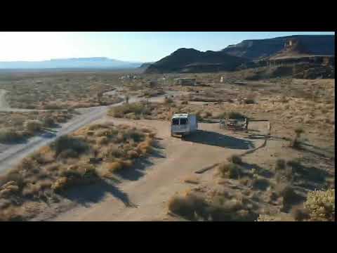 A birds eye view of the campgrounds and area.