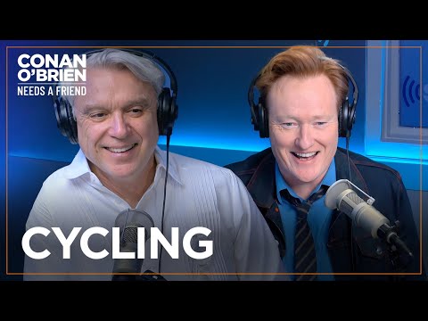 David Byrne Travels Around NYC By Bicycle | Conan O'Brien Needs A Friend