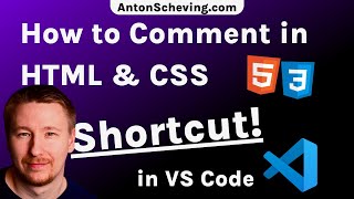Shortcut to commenting in HTML and CSS in VS Code