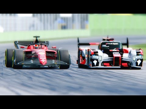 Ferrari F1 2022 F1-75 vs Audi R18 LMP1 at Imola