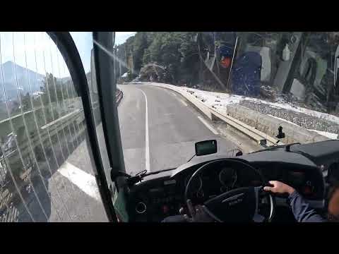 Mountain bus drive - Man Lion's Coach -  Risoul, (Hautes-Alpes, France) - 4K