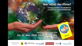 Wer rettet das Klima? - Erfolgsgeschichten, Einzelinitiativen und politische Rah