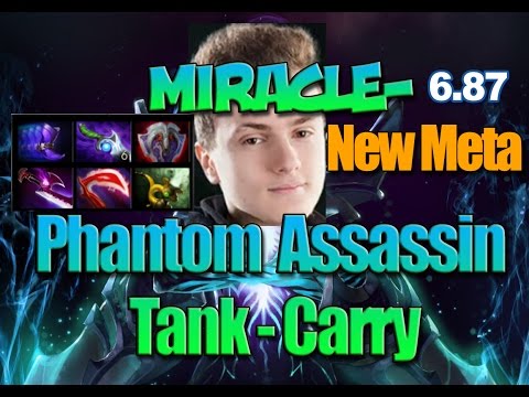 Miracle- Phantom Assassin 6.87 New Meta EZ RAMPAGE Rage Dota 2 Rank Match Gameplay