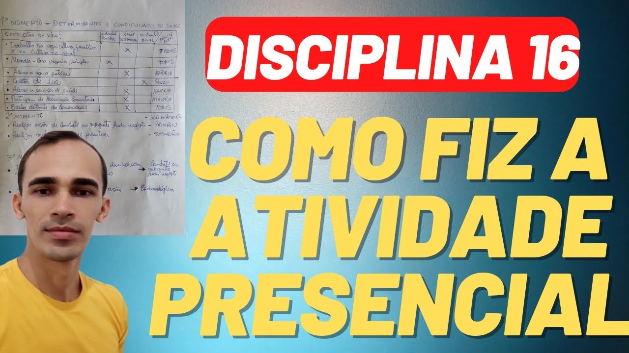 Como fazer a Atividade Presencial 16 | Minha tarefa | Saúde com Agente