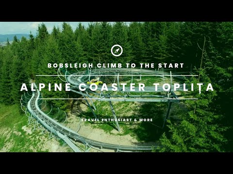 Bobsleigh Climb from FINISH to the START - Bob Alpine Coaster Toplita Romania