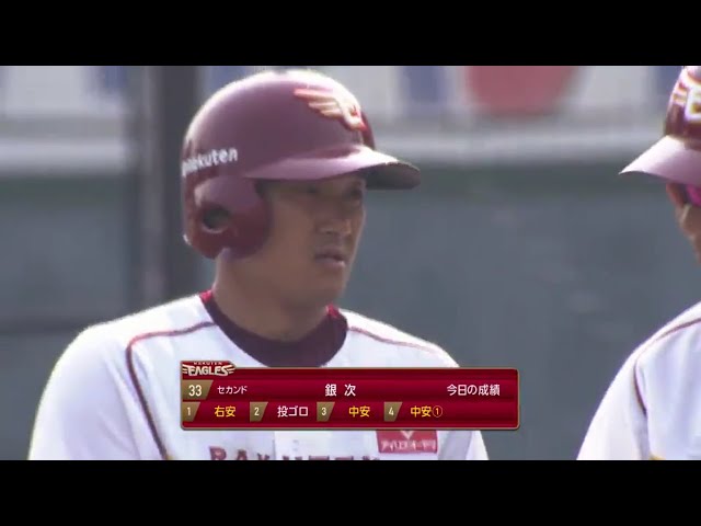 【7回裏】試合を決めた決勝点!! イーグルス・銀次のタイムリーヒット!! 2017/7/9 E-L
