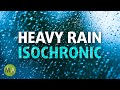 Heavy Rain with Low Delta Wave Isochronic Tones - Black screen
