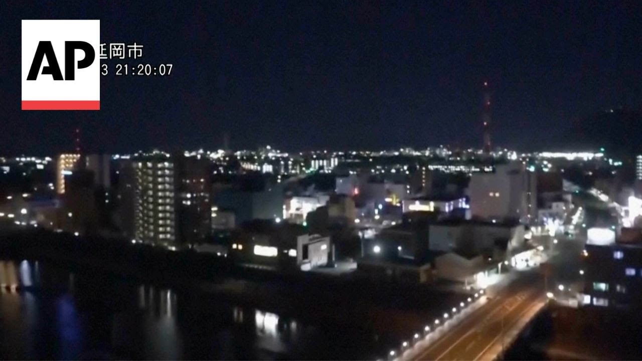 Camera captures the moment magnitude 6.6 earthquake hit Japan
