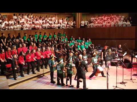 Kpanlogo - Marsh Green Drummers with Mass Choir - Royal Festival Hall - July 2017