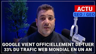 SEO/GEO : Google a tué 33% du trafic mondial en un an et préparez-vous à perdre votre visibilité !