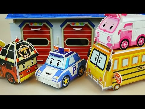 Poli Paper car toys - How to Make Robocar Poli bus & car toys 로보카폴리 종이 장난감