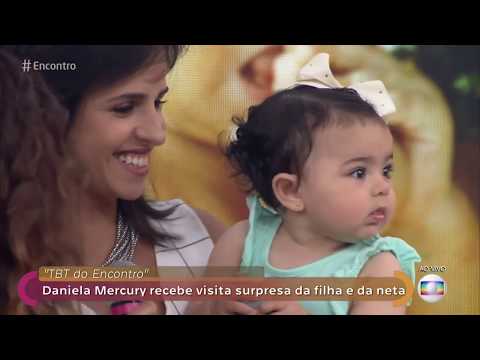 Encontro com Fátima Bernardes 07/02/2019 - Daniela Mercury é surpreendida por filha e neta