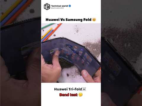 Huawei Tri-fold Vs Samsung Tri-fold ☠️#Bend/Durability test 🤯#will it survive 🤔