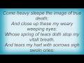 Sting - Come, Heavy Sleep Lyrics