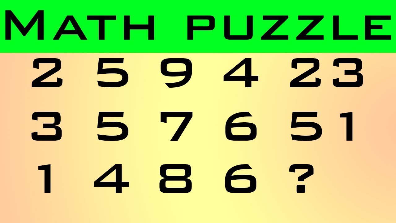 Math puzzle for fun with answers #8 I Logic puzzles I Brain teasers