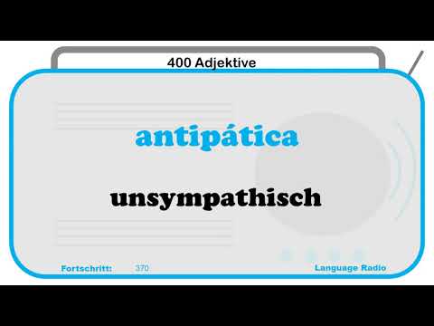 Spanische Adjektive 300 bis 400