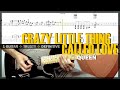 Crazy Little Thing Called Love Guitar Cover Tab Solo Lesson Backing Track With Vocals QUEEN