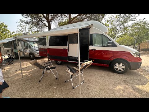 VW Grand California 600 von 2023 Campingplätze auf dem Weg Berlin-Portugal