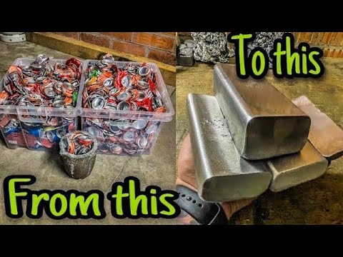 Aluminum Can Meltdown at Home and Make Clean Aluminum Ingots