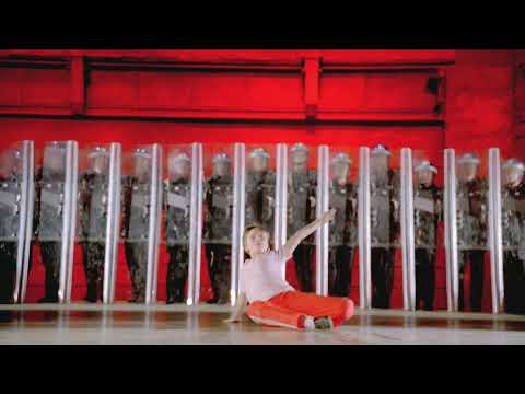 Billy’s dream ballet evoked in trailer art — silhouette mid-leap