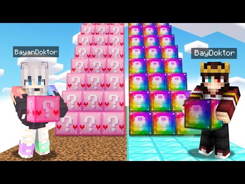 Minecraft AMA Toprak Şans Bloğu vs Gökkuşağı Şans Bloğu