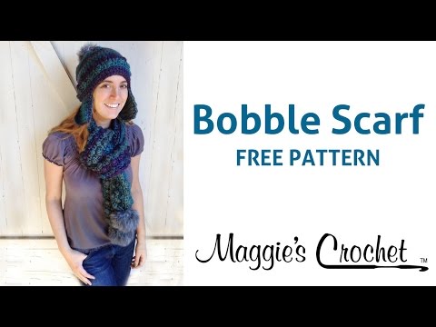 Deborah Norville Saturate Bobble Scarf Free Crochet Pattern - Right Handed