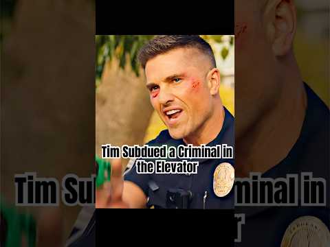 Tim Subdued a Criminal in the Elevator🛗#foryou #shorts #shortvideo #shortvideos #therookie