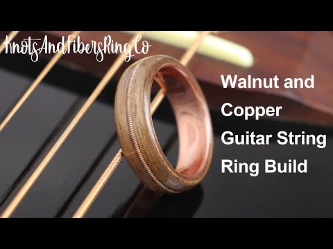 Ring Build: Watch Me Make My Signature Bentwood Walnut and Copper Guitar String Ring