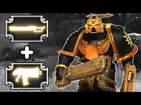 Golden Halos Chapter – Relic Chainsword & Relic Bolter ▶ Warhammer 40,000 - Space Marine (Augmented)
