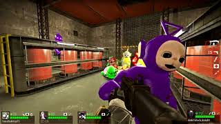 バイオ2の研究所でテレタビーズと戦うゲーム left 4 teletubbies Resident Evil 2: Side A lab
