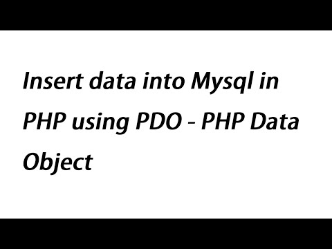 Insert Data Into Mysql In Php Using Pdo Php Data Object
