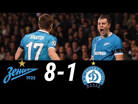 Zenit St Petersburg vs Dinamo Minsk 8 1 All Goals Highlights