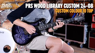 Video thumbnail for No Talking...Just Tones | PRS Wood Library Custom 24-08 10 Top Custom Colour Pattern Thin by Peach Guitars